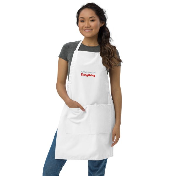 Put Hot Sauce On Everything Nixe Sauce Embroidered Apron - Image 2