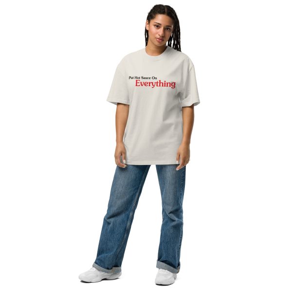 Put Hot Sauce On Everything Oversized faded t-shirt - Image 9