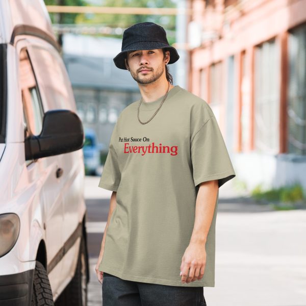 Put Hot Sauce On Everything Oversized faded t-shirt - Image 7